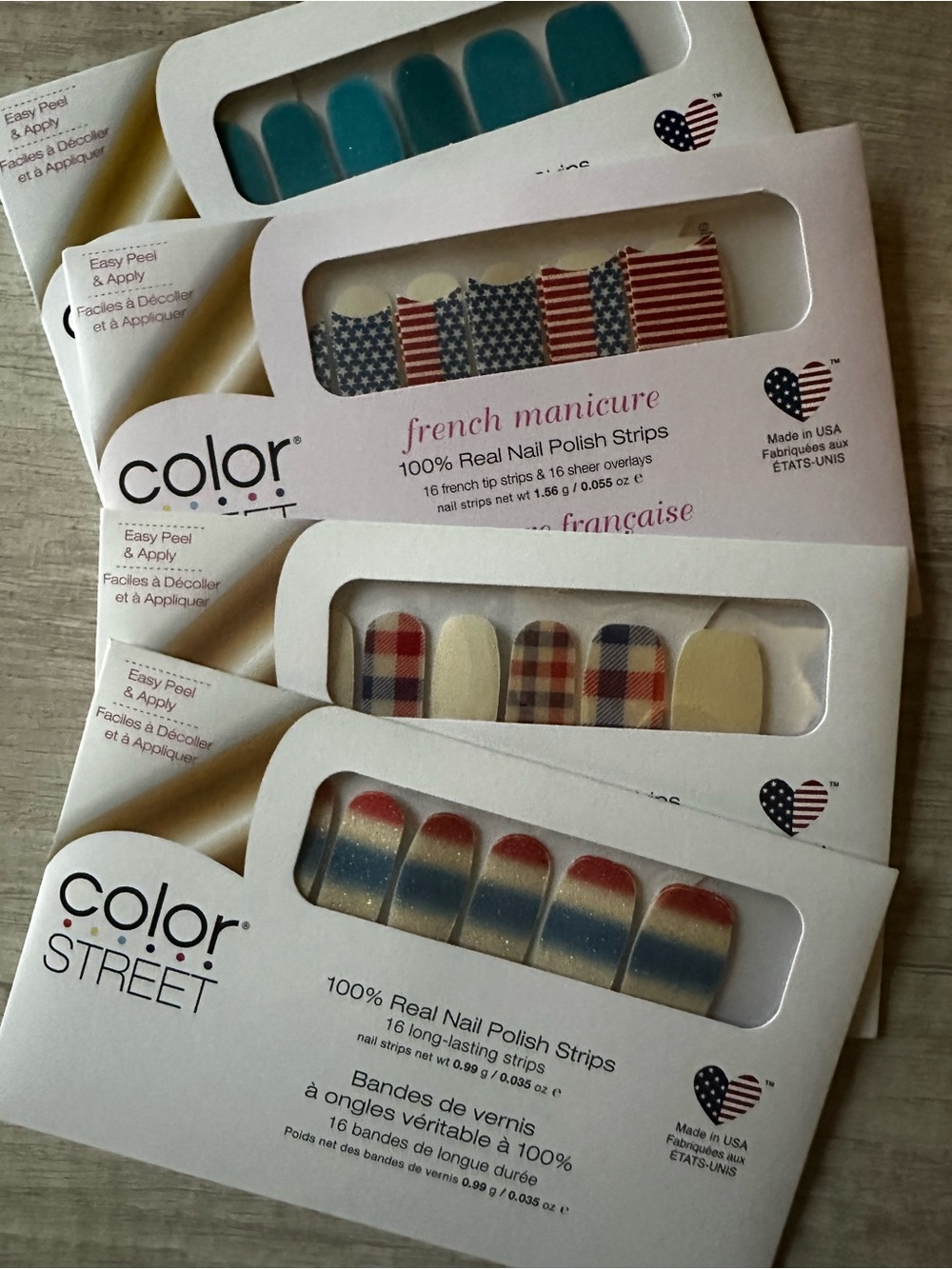 USA Color Street Nail Strips set of 4